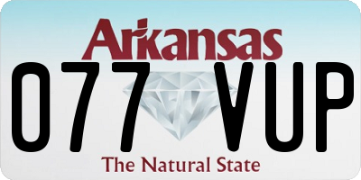 AR license plate 077VUP