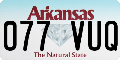AR license plate 077VUQ