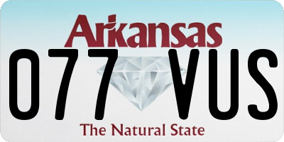 AR license plate 077VUS
