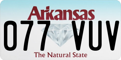 AR license plate 077VUV
