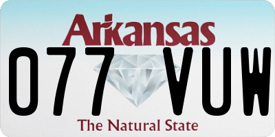 AR license plate 077VUW