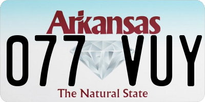 AR license plate 077VUY