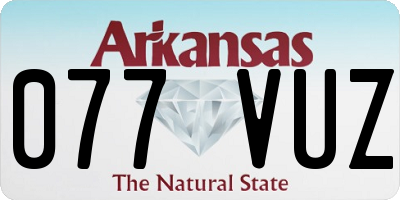 AR license plate 077VUZ