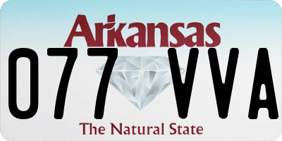 AR license plate 077VVA