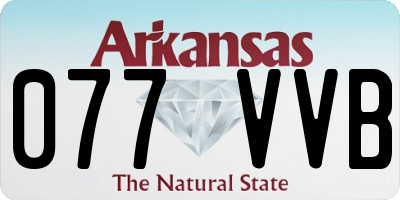 AR license plate 077VVB