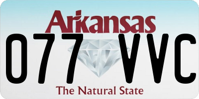 AR license plate 077VVC