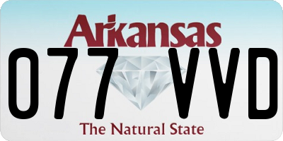 AR license plate 077VVD