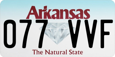 AR license plate 077VVF