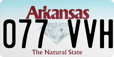 AR license plate 077VVH