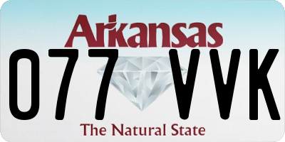 AR license plate 077VVK