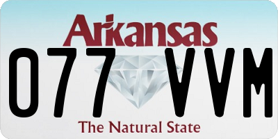 AR license plate 077VVM