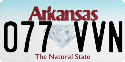 AR license plate 077VVN