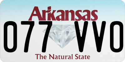 AR license plate 077VVO