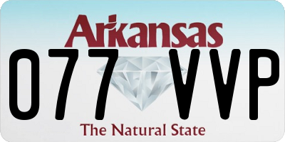 AR license plate 077VVP