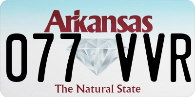 AR license plate 077VVR