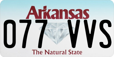 AR license plate 077VVS