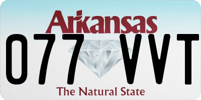 AR license plate 077VVT