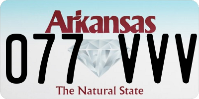 AR license plate 077VVV