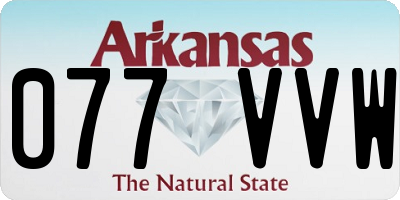 AR license plate 077VVW