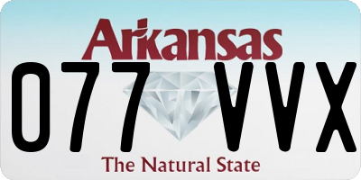 AR license plate 077VVX