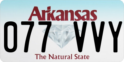 AR license plate 077VVY