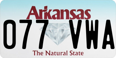 AR license plate 077VWA