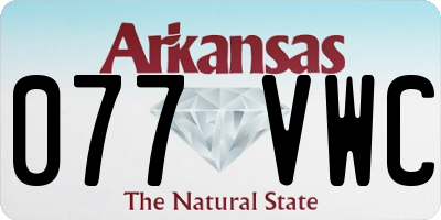 AR license plate 077VWC