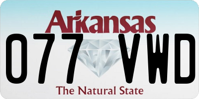 AR license plate 077VWD