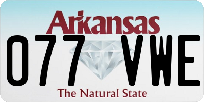 AR license plate 077VWE