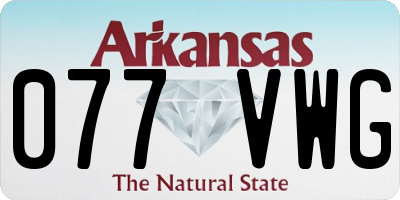 AR license plate 077VWG