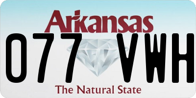 AR license plate 077VWH