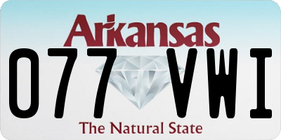 AR license plate 077VWI
