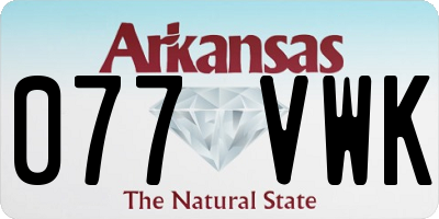 AR license plate 077VWK
