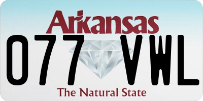 AR license plate 077VWL