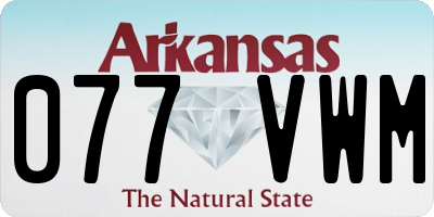 AR license plate 077VWM
