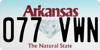AR license plate 077VWN
