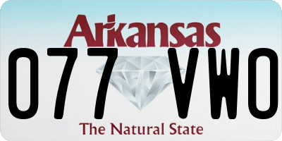 AR license plate 077VWO