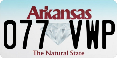 AR license plate 077VWP
