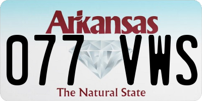 AR license plate 077VWS