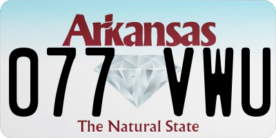 AR license plate 077VWU