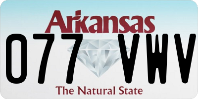 AR license plate 077VWV