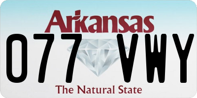 AR license plate 077VWY
