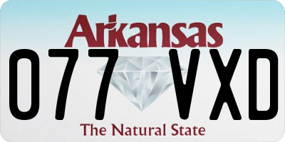 AR license plate 077VXD