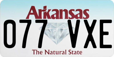 AR license plate 077VXE