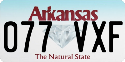 AR license plate 077VXF