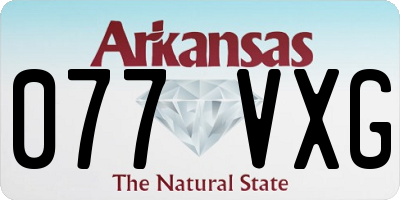 AR license plate 077VXG