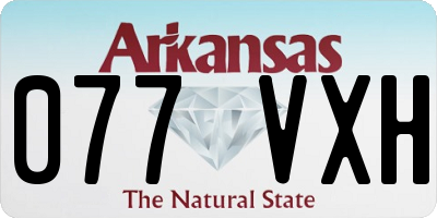 AR license plate 077VXH