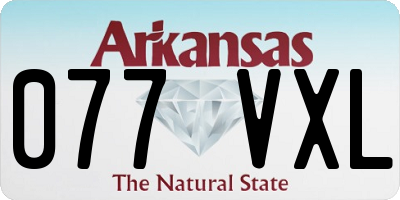AR license plate 077VXL