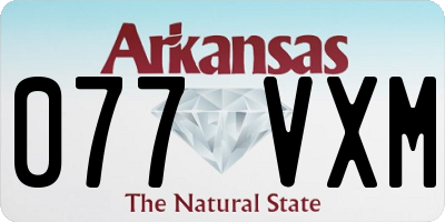 AR license plate 077VXM
