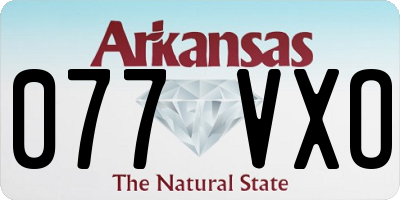 AR license plate 077VXO